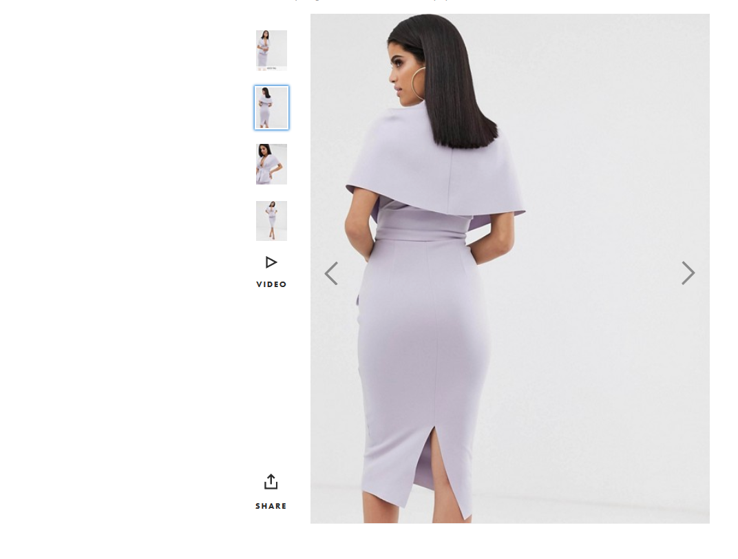 asos design structured plunge kimono midi dress with peplum